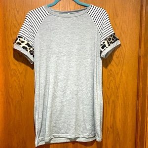 STRIPPED cheetah SHIRT